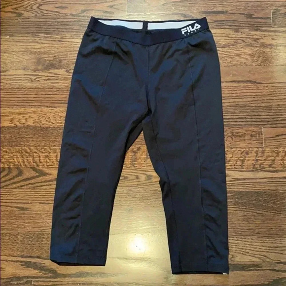 FILA SPORT Performance Running Mid-Calf Three Quarter Black Leggings Size M - Picture 3 of 11